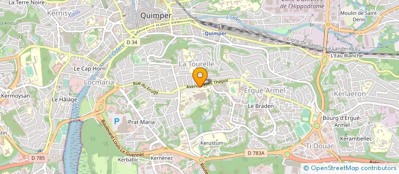 localisation de l'entreprise GROUPEMENT DE COOPERATION SANITAIRE DE MEDECINE D'URGENCE DU SUD FINISTERE à QUIMPER