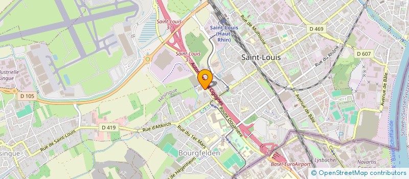 localisation de l'entreprise GROUPEMENT DE COOPERATION SANITAIRE DE MEDECINE DES TROIS FRONTIERES à SAINT-LOUIS