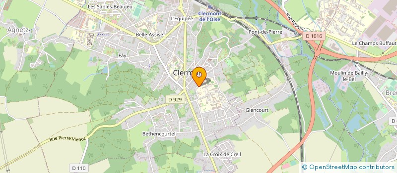 localisation de l'entreprise GROUPEMENT DE COOPERATION SANITAIRE DE MOYENS DU CLERMONTOIS à CLERMONT