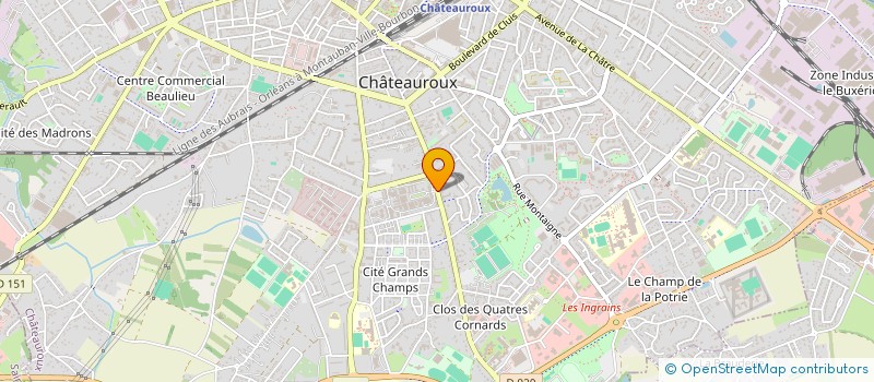 localisation de l'entreprise GROUPEMENT DE COOPERATION SANITAIRE DE SOINS DE SUITE POLYVALENTS DE L'INDRE à CHATEAUROUX