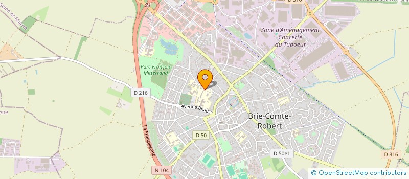 localisation de l'entreprise GROUPEMENT DE COOPERATION SANITAIRE DES ETABLISSEMENTS DE LA BRIE à BRIE-COMTE-ROBERT