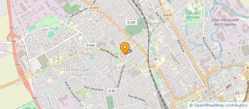 localisation de l'entreprise GROUPEMENT DE COOPERATION SANITAIRE HOPITAL PRIVE DE L'AUBE  TROYES