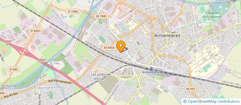 localisation de l'entreprise GROUPEMENT DE COOPERATION SANITAIRE HOSPIBIO à ARMENTIERES