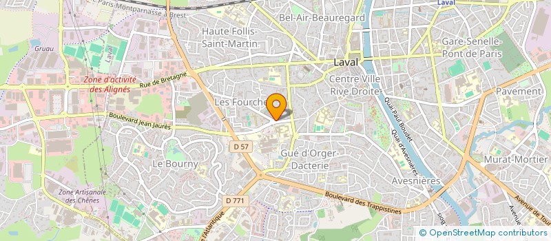localisation de l'entreprise GROUPEMENT DE COOPERATION SANITAIRE LA MAYENNE à LAVAL
