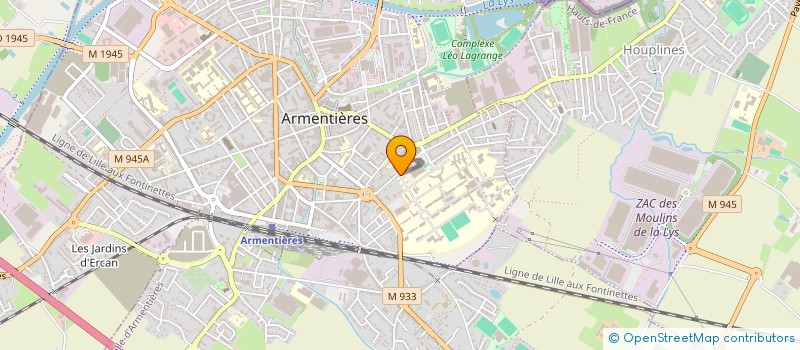 localisation de l'entreprise GROUPEMENT DE COOPERATION SANITAIRE MATISS à ARMENTIERES
