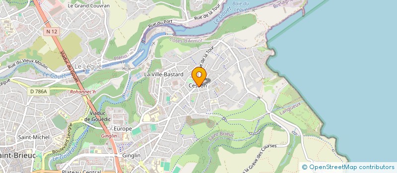 localisation de l'entreprise GROUPEMENT DE COOPERATION SOCIAL ET MEDICO-SOCIALE APAJH COTES D'ARMOR ET FINISTERE ET ILLE ET VILAINE  SAINT-BRIEUC