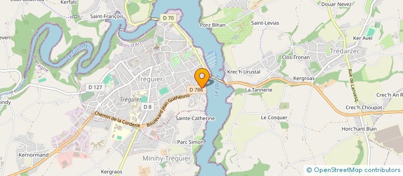 localisation de l'entreprise GROUPEMENT DE COOPERATION SOCIALE ET MEDICO-SOCIALE CESAMES à TREGUIER
