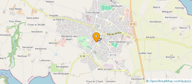 localisation de l'entreprise GROUPEMENT DE COOPERATION SOCIALE ET MEDICO SOCIALE (GCSMS) COMETE BRETAGNE  LANNILIS