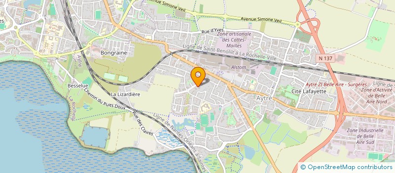 localisation de l'entreprise GROUPEMENT DE COOPERATION SOCIALE ET MEDICO-SOCIALE QUATRE VENTS  AYTRE