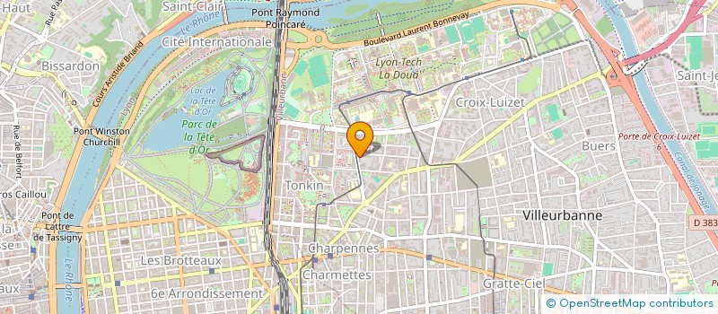 localisation de l'entreprise GROUPEMENT DE COOPERATION SOCIALE ET MEDICO-SOCIALE RELYANCE TERRAMIES  VILLEURBANNE