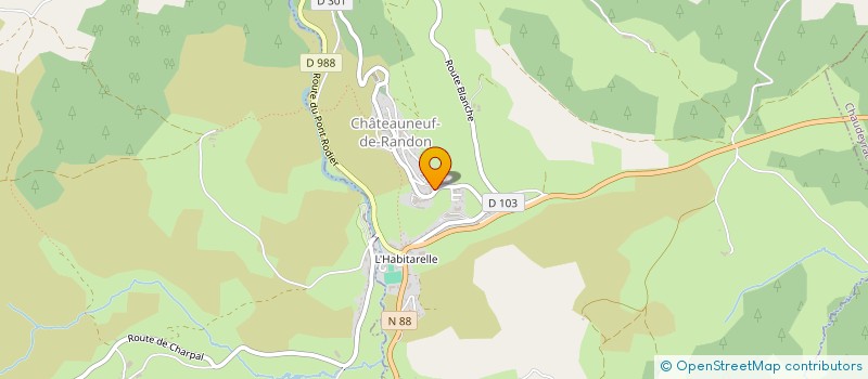 localisation de l'entreprise GROUPEMENT DE COOPERATION SOCIALE ET MEDICO-SOCIALE SERVICES D'ACCUEIL EN MARGERIDE  CHAUDEYRAC