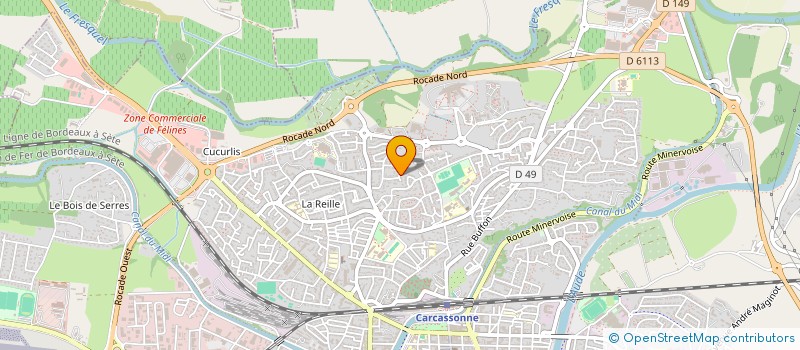 localisation de l'entreprise GROUPEMENT DE COOPERATION SOCIALE ET MEDICO SOCIALE SIAO 11 à CARCASSONNE