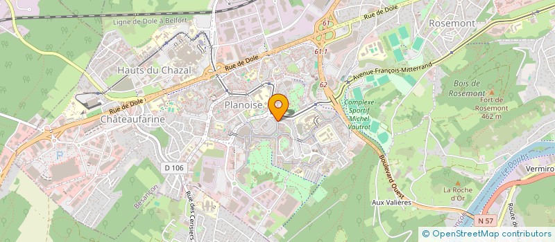 localisation de l'entreprise GROUPEMENT DE COOPERATION SOCIALE ET MEDICO-SOCIALE UN CHEZ-SOI D'ABORD - BESANCON  BESANCON