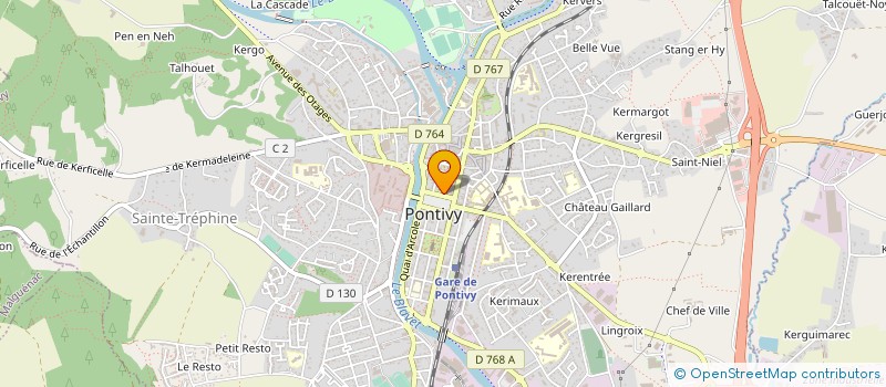 localisation de l'entreprise GROUPEMENT DE COOPERATION SOCIALE ET MEDICOSOCIALE FORMADEV à PONTIVY
