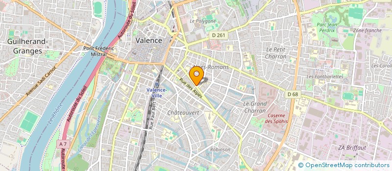 localisation de l'entreprise GROUPEMENT DE COOPERATION SOCIALE ETAPE-DIACONAT-ANAIS-ANEF  VALENCE