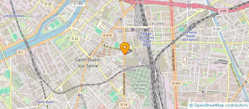 localisation de l'entreprise GROUPEMENT DE COORDINATION ENTREPRISES à SAINT-OUEN-SUR-SEINE