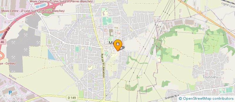 localisation de l'entreprise GROUPEMENT DE DEFENSE SANITAIRE APICOLE 69 - RHONE ET METROPOLE DE LYON  MIONS