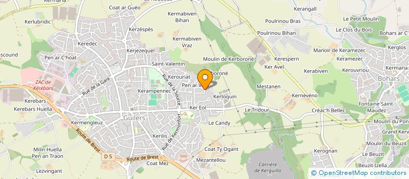 localisation de l'entreprise GROUPEMENT DE DEFENSE SANITAIRE APICOLE DU FINISTERE  CLOHARS-FOUESNANT