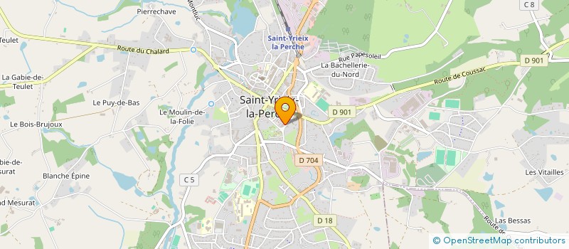 localisation de l'entreprise GROUPEMENT DE DEVELOPPEMENT AGRICOLE AREDIEN  SAINT-YRIEIX-LA-PERCHE