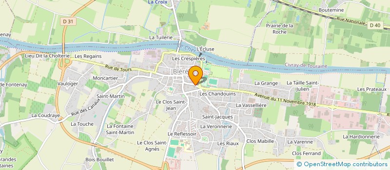 localisation de l'entreprise GROUPEMENT DE DEVELOPPEMENT AGRICOLE DE LA CHAMPEIGNE TOURANGELLE  BLERE