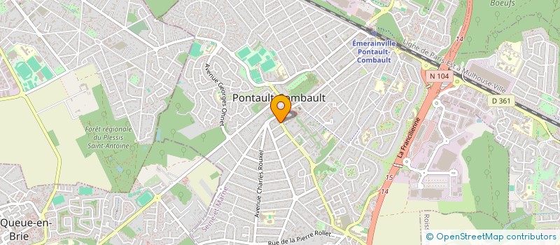 localisation de l'entreprise GROUPEMENT DE DIAGNOSTIC ET D'EXPLORATION COEUR ET VAISSEAUX 77 G.D.E.C.V. 77 à PONTAULT-COMBAULT