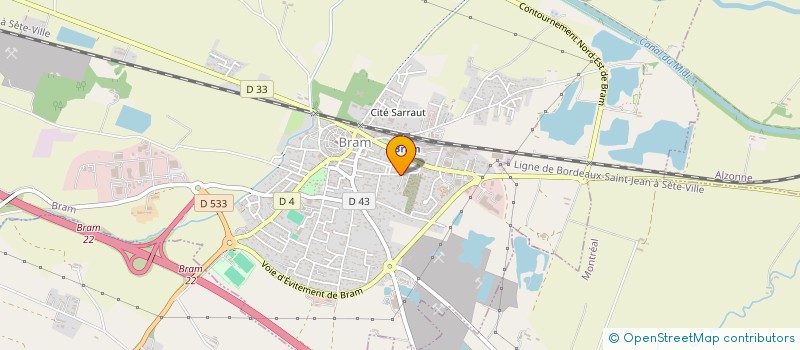 localisation de l'entreprise GROUPEMENT DE FOOTBALL PIEGE LAURAGAIS MALEPERE  BRAM