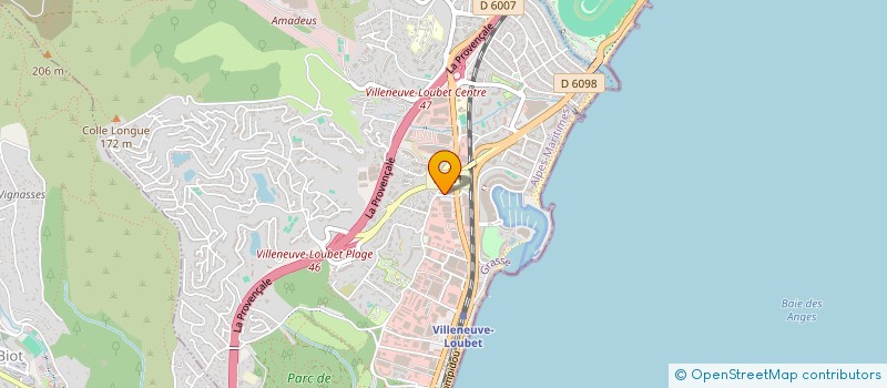 localisation de l'entreprise GROUPEMENT DE PEINTURES DU SUD à VILLENEUVE-LOUBET
