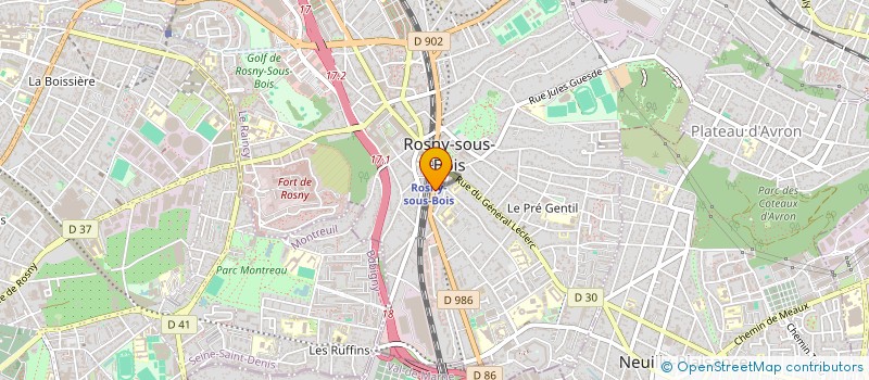 localisation de l'entreprise GROUPEMENT DE PROFESSIONNELS DU BATIMENT à ROSNY-SOUS-BOIS