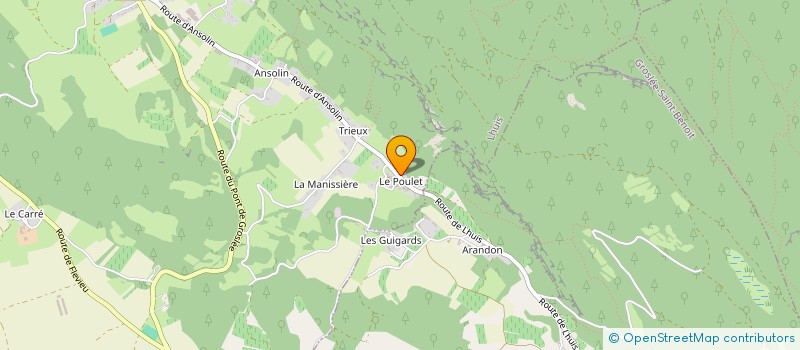 localisation de l'entreprise GROUPEMENT DE PROPRIETAIRES ET DE CHASSEURS L'ECHO DE ROCHE CORBIERE  LHUIS