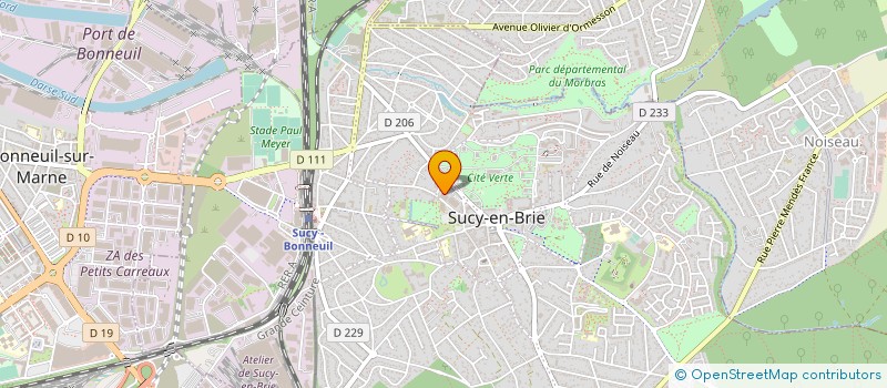 localisation de l'entreprise GROUPEMENT DE SERVICES POUR LE COMMERCE ET L'INDUSTRIE  SUCY-EN-BRIE