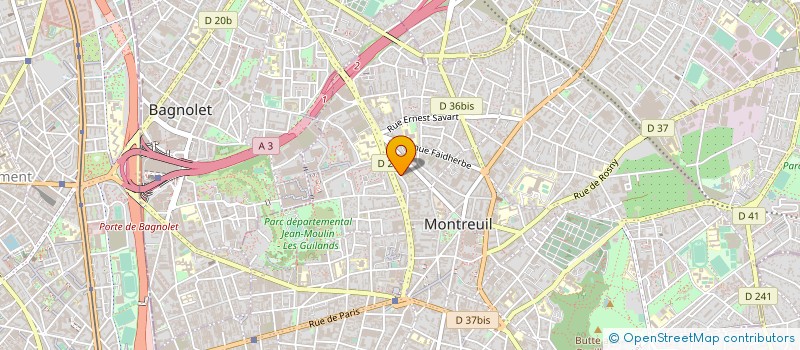 localisation de l'entreprise GROUPEMENT DE TRAVAUX DU BATIMENT à MONTREUIL