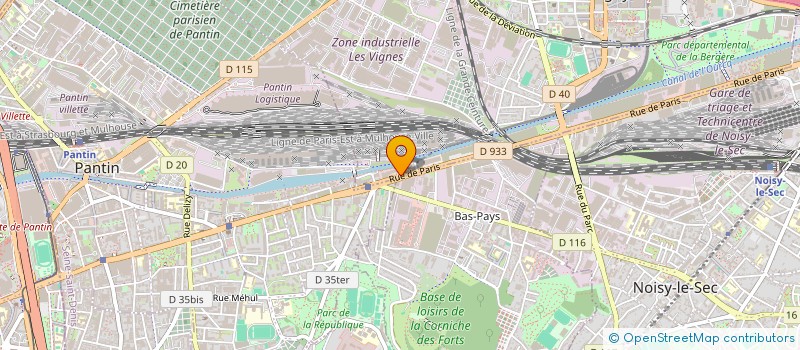 localisation de l'entreprise GROUPEMENT DE VILLAGES VACANCES DE LA MUTUALITE AGRICOLE  BOBIGNY