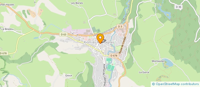 localisation de l'entreprise GROUPEMENT DE VULGARISATION AGRICOLE RIOM-CONDAT à RIOM-ES-MONTAGNES
