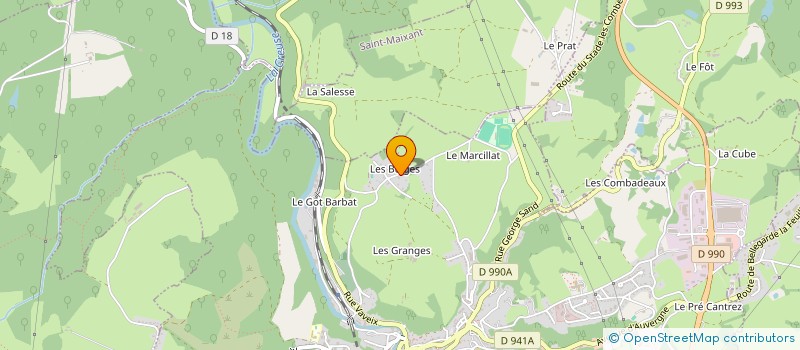 localisation de l'entreprise GROUPEMENT DEPARTEMENTAL CARPE CREUSE à AUBUSSON