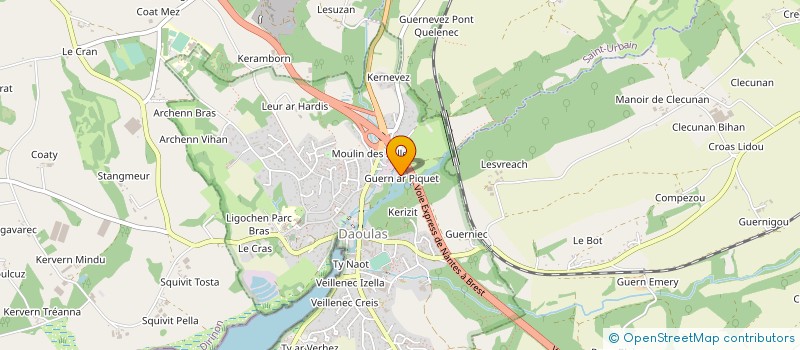 localisation de l'entreprise GROUPEMENT DES AGRICULTEURS BIOLOGIQUE DU FINISTERE  LE FAOU