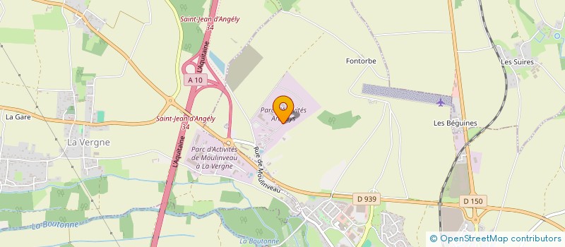 localisation de l'entreprise GROUPEMENT DES AGRICULTEURS BIOLOGIQUES  SAINT-JEAN-D'ANGELY