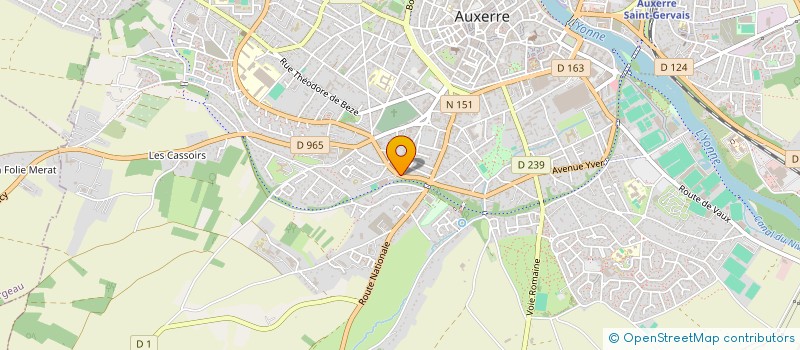 localisation de l'entreprise GROUPEMENT DES AGROBIOLOGISTES DE L 'YONNE à AUXERRE