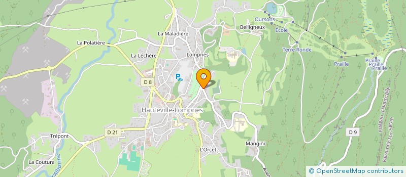 localisation de l'entreprise GROUPEMENT DES AMBULANCIERS DE L'AIN à PLATEAU D'HAUTEVILLE