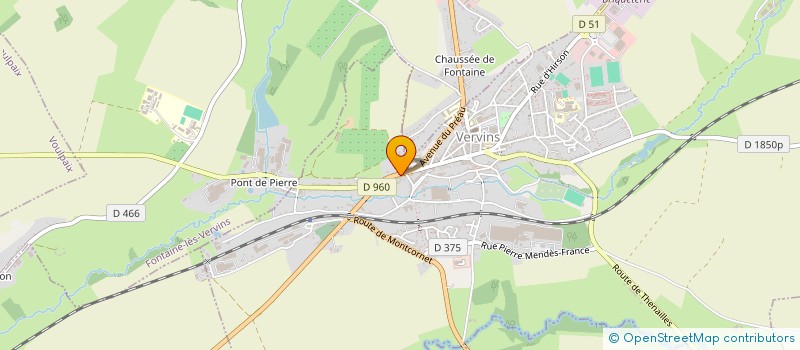 localisation de l'entreprise GROUPEMENT DES AMBULANCIERS PRIVES DE L'AISNE à VERVINS