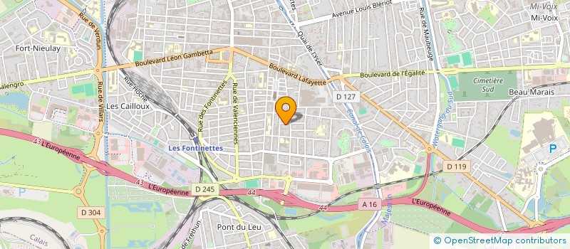 localisation de l'entreprise GROUPEMENT DES AMIS DE LA RADIO LOCALE ET ASSOCIATIVE - R.C.D. (RADIO CALAIS DETROIT)  CALAIS