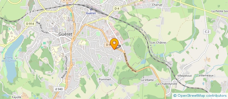 localisation de l'entreprise GROUPEMENT DES APHASIQUES CREUSOIS à GUERET