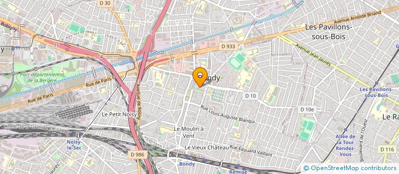 localisation de l'entreprise GROUPEMENT DES ASSOCIATIONS ANTILLOS-GUYANAISES DE BONDY  BONDY