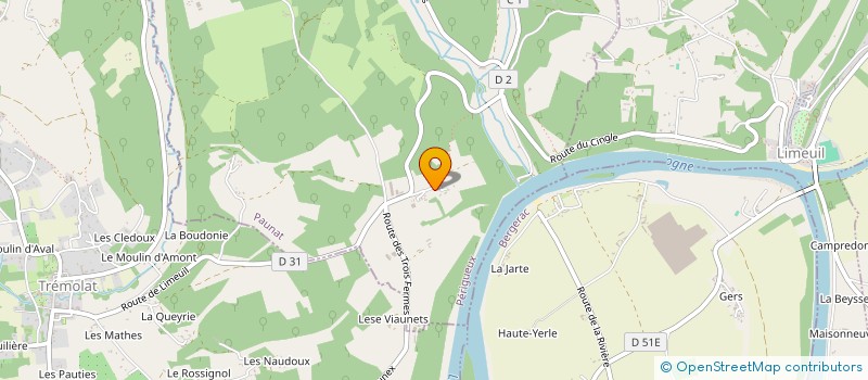 localisation de l'entreprise GROUPEMENT DES CHASSEURS DE PAUNAT TREMOLAT  PAUNAT