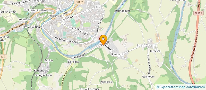 localisation de l'entreprise GROUPEMENT DES ELEVEURS DE L'AULNE  CHATEAULIN