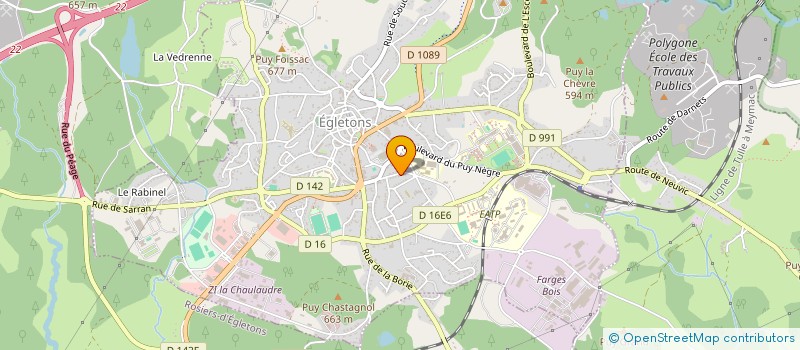 localisation de l'entreprise GROUPEMENT DES ETUDIANTS D EGLETONS  EGLETONS