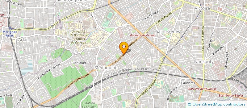 localisation de l'entreprise GROUPEMENT DES INFIRMIER(E)S DU TRAVAIL à BORDEAUX