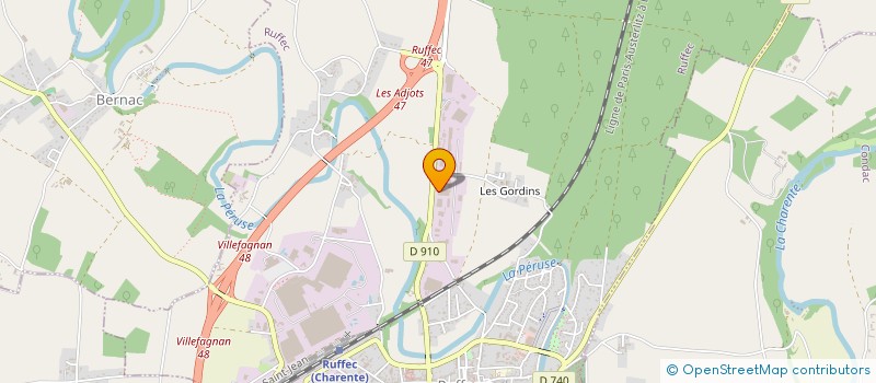 localisation de l'entreprise GROUPEMENT DES IRRIGANTS NORD CHARENTE à RUFFEC