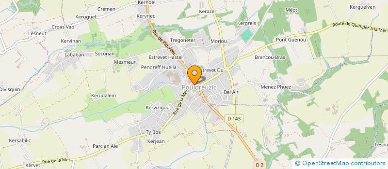 localisation de l'entreprise GROUPEMENT DES JEUNES BIGOUDENS  POULDREUZIC