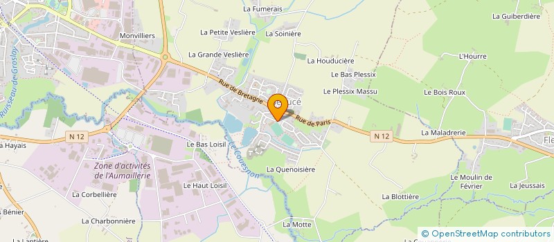 localisation de l'entreprise GROUPEMENT DES JEUNES DU BOCAGE FOUGERAIS  BEAUCE