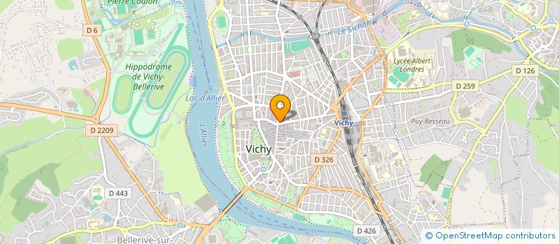 localisation de l'entreprise GROUPEMENT DES METIERS DE L'HOTELLERIE à VICHY